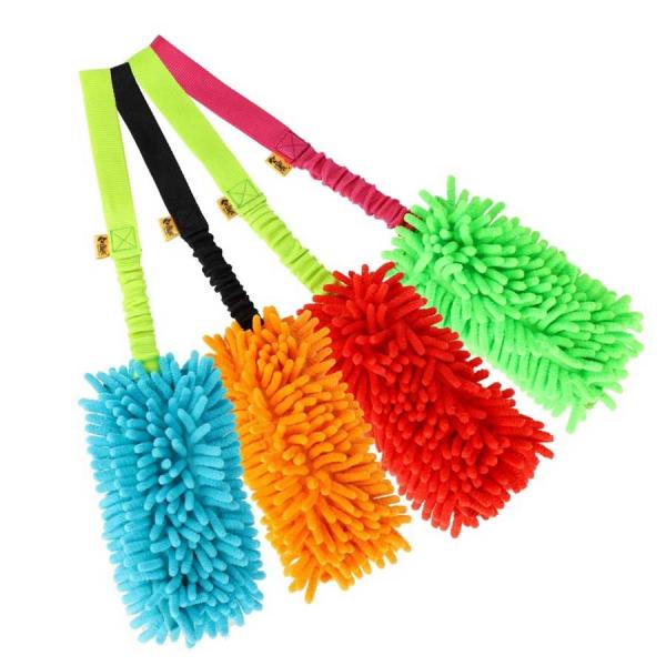 Mop Spielzeug grün mit Bungee pink